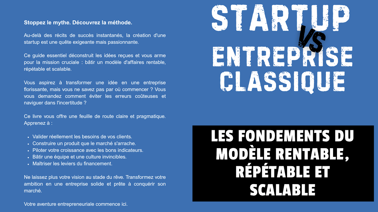 modèle économique startup